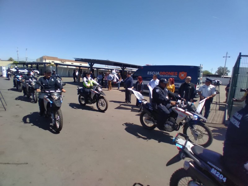 Recibe Policía Municipal de Hermosillo 20 motocicletas nuevas