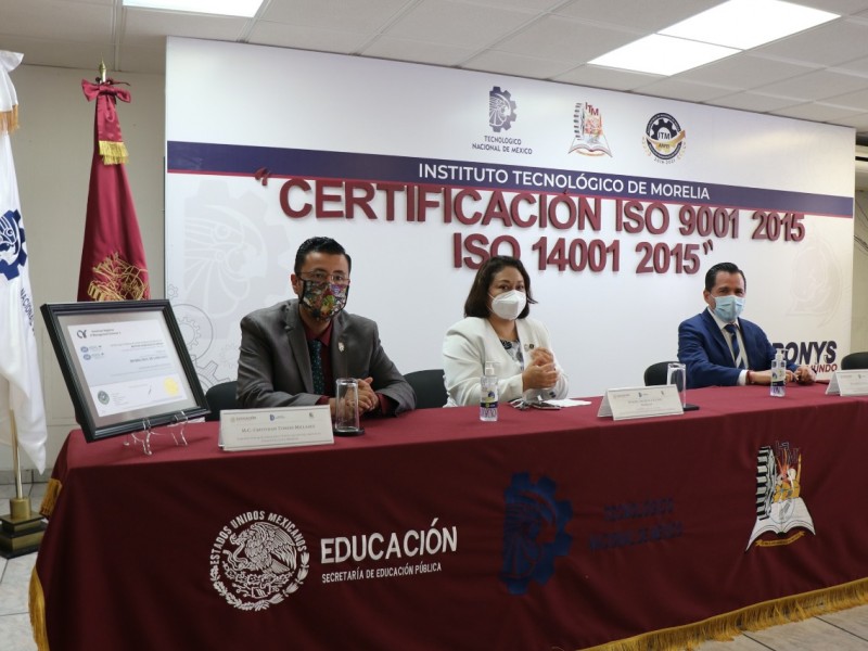 Recibe Tecnológico de Morelia certificados de calidad