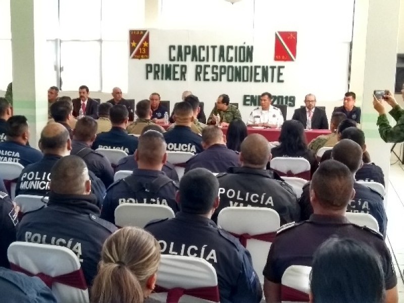 Reciben fuerzas de seguridad capacitación sobre primer respondiente