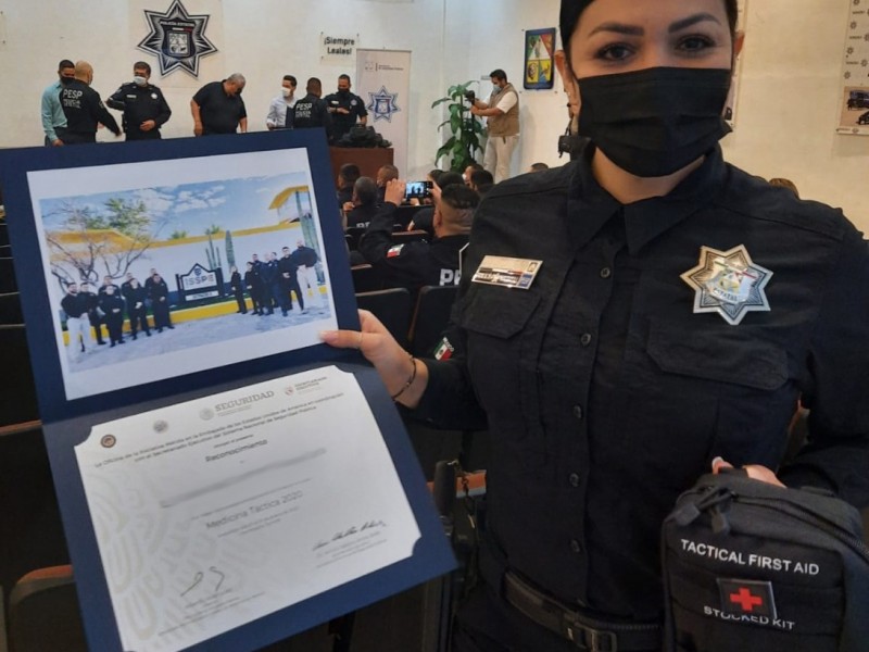 Reciben policías estatales curso de medicina táctica