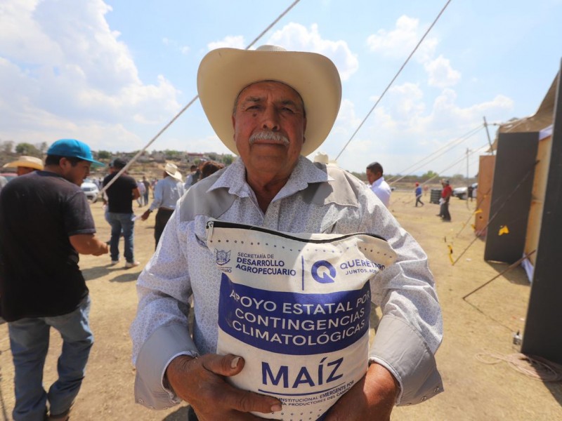 Reciben productores de Corregidora más de 130 toneladas de maíz