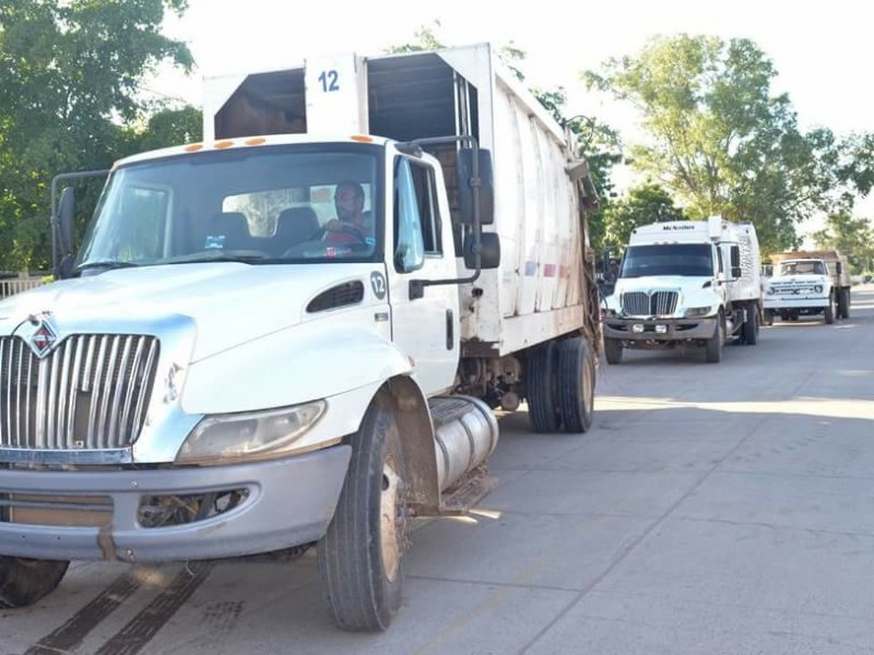 Recolectores de basura a un 50% en Navojoa