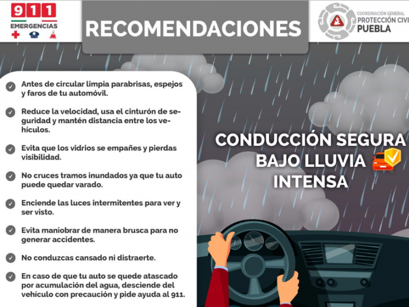 Recomendaciones para automovilistas en temporada de lluvia