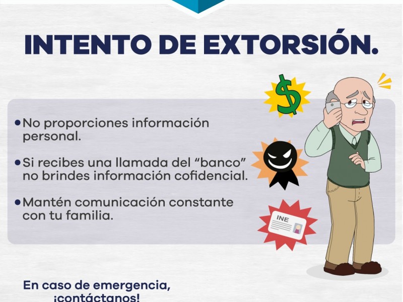 Recomendaciones para evitar ser víctima de extorsión