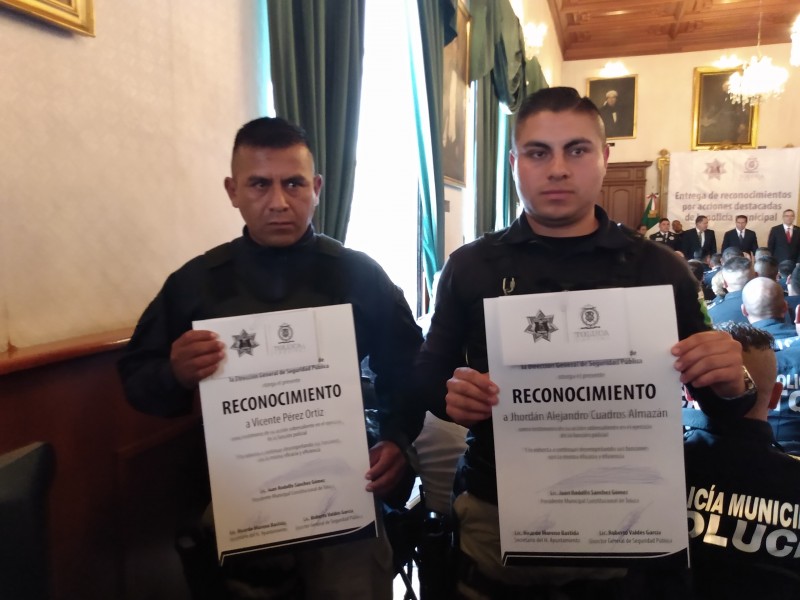 Reconocen la labor de policías municipales de Toluca