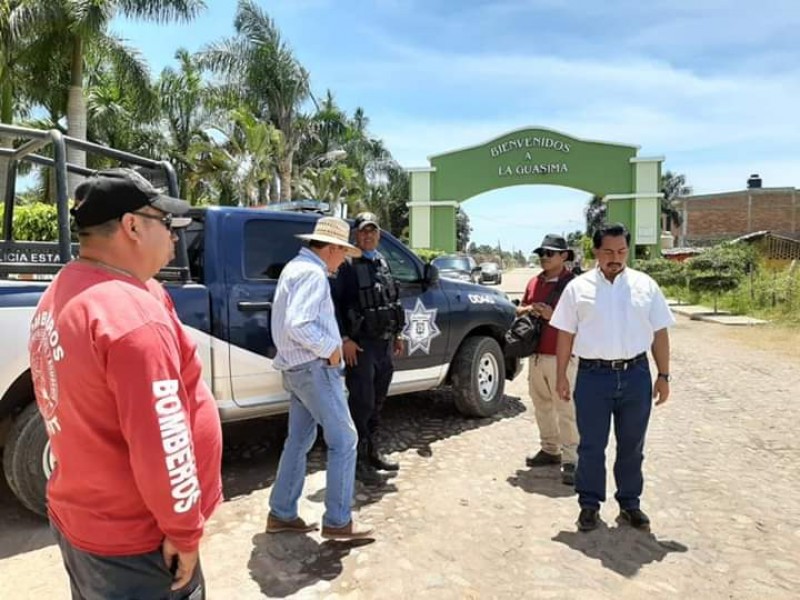 Recorren autoridades La Guásima, comunidad en cuarentena