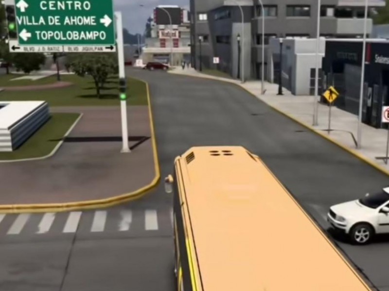 Recrean la ciudad de Los Mochis en simulador de videojuego