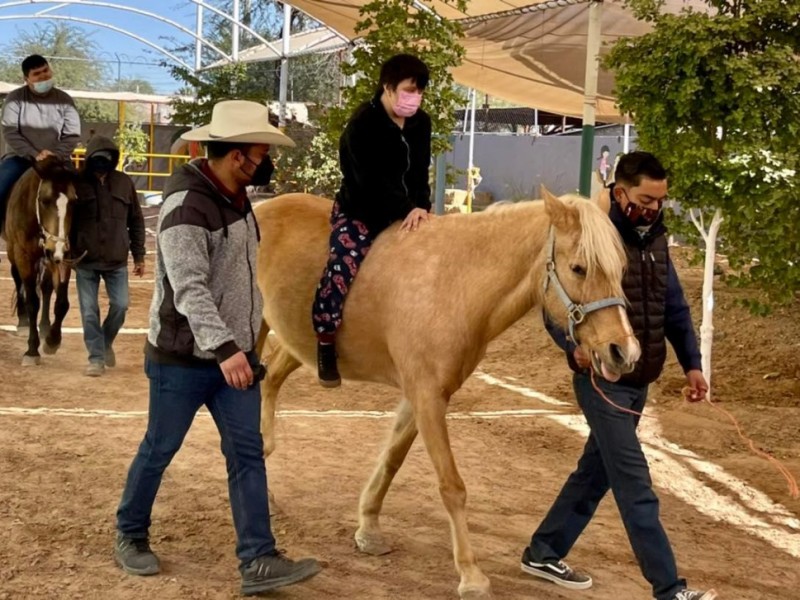 Recuerda DIF servicio de equinoterapia para niños con autismo