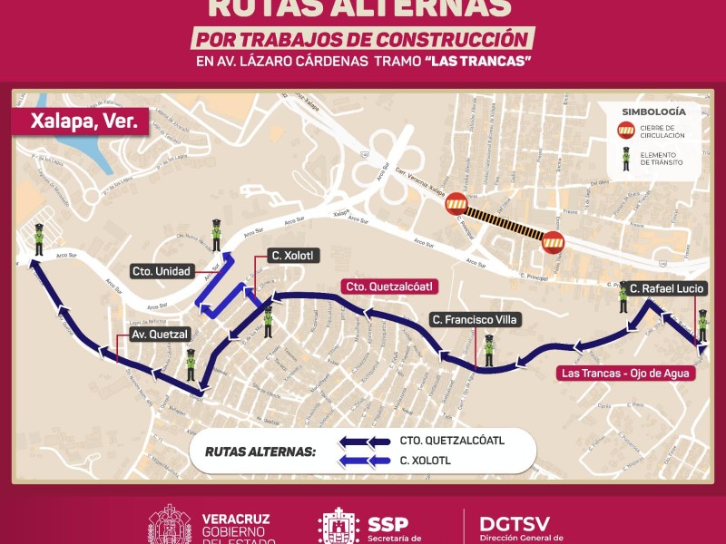 Recuerda, estas son las rutas alternas en Las Trancas