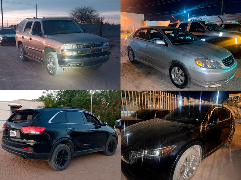 Recupera Municipal en una semana 5 vehículos robados