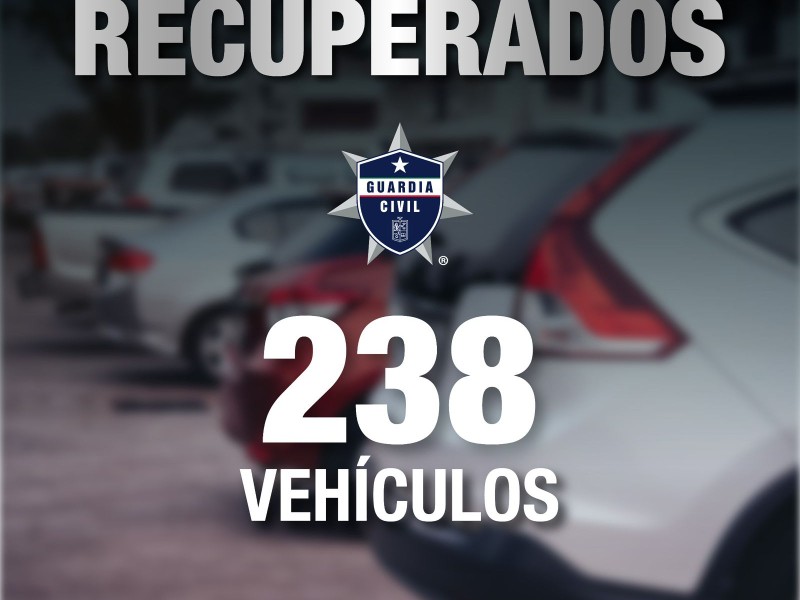 Recuperados 238 vehículos robados en Michoacán
