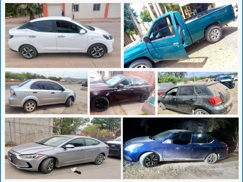 Recuperan 7 autos con reporte de robo