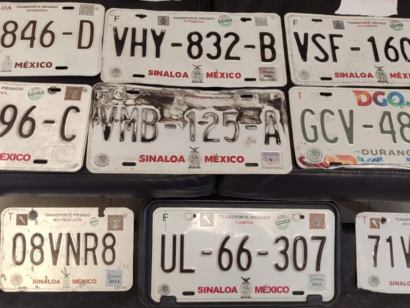 Recuperan placas perdidas durante las lluvias en Mazatlán