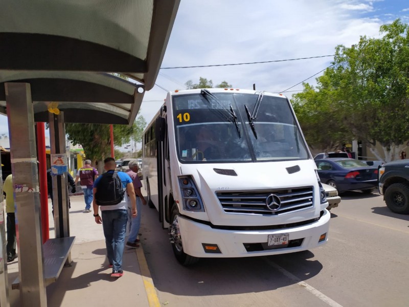 Reduce a un 60% transporte urbano en Guaymas y Empalme