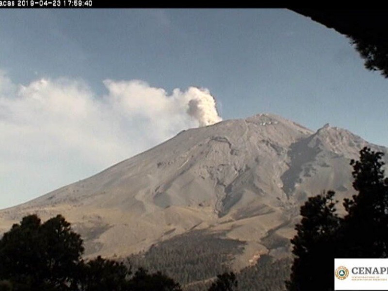 Reduce intensidad comportamiento del Popocatépetl