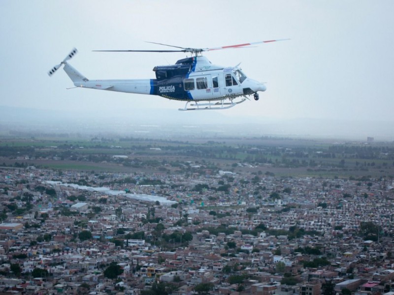 Refuerza SSPE de Guanajuato presencia aérea en municipio de León.