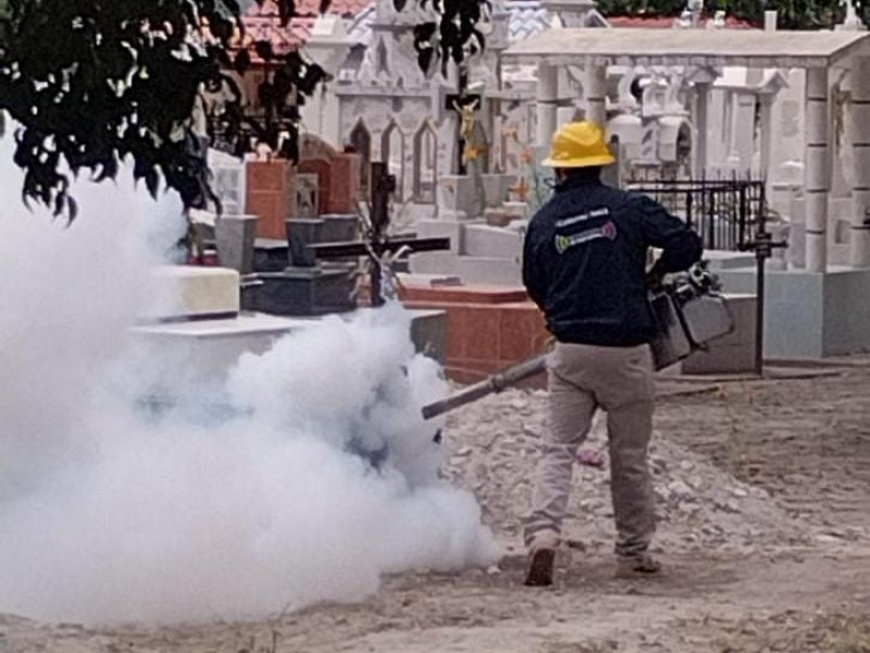 Refuerzan acciones de fumigación en panteones de Zamora