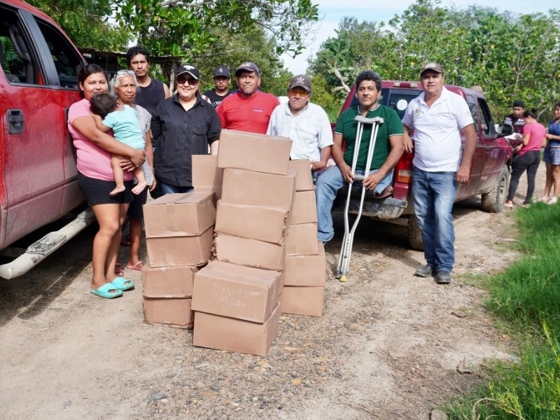 Refuerzan apoyo en comunidades afectadas por el huracán Erick