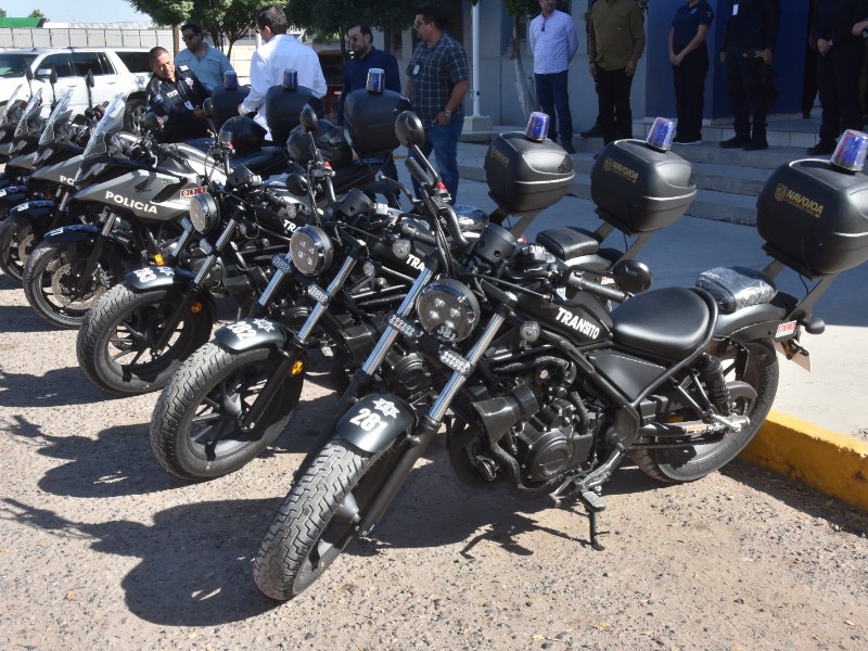 Refuerzan seguridad en Navojoa con entrega de nuevas motopatrullas