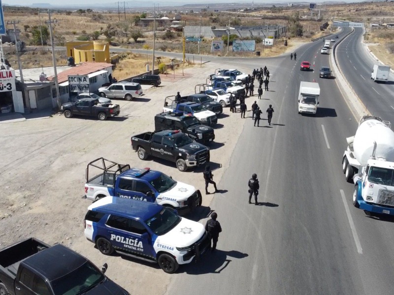 Refuerzan seguridad en tramos carreteros límites de Jalisco con Guanajuato
