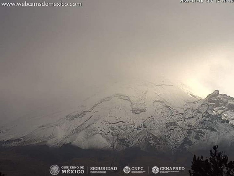 Registra 128 exhalaciones volcán Popocatépetl