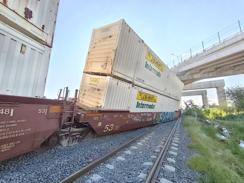 Registra Guanajuato otro incidente ferroviario. Descarrilan 3 vagones