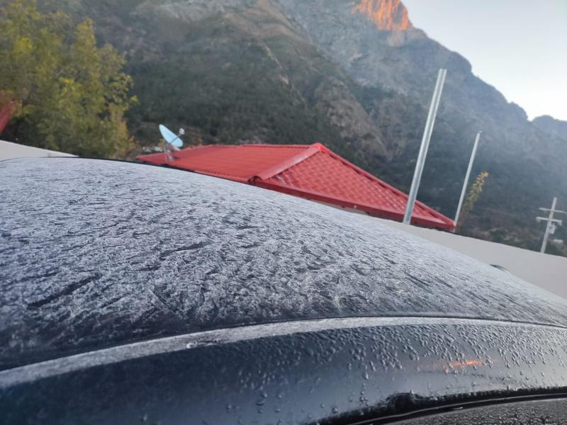 Registra primera helada de temporada Sierra de Santiago, Nuevo León