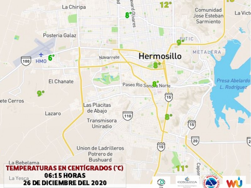 Registra sierra de Sonora temperaturas abajo de cero grados