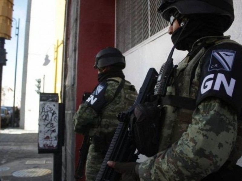 Registran tiroteo en Santa Rosa, delincuentes contra Guardia Nacional
