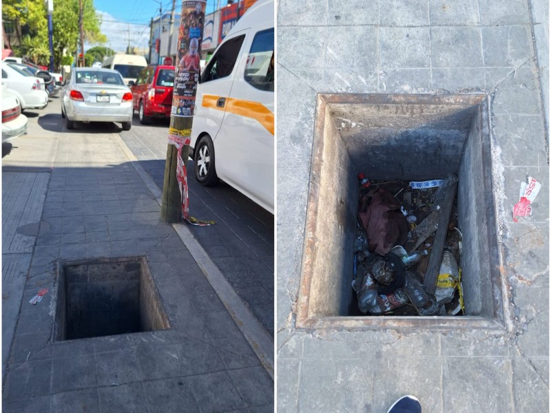 Registro abierto deja lesionadas a 2 personas invidentes, una fracturada