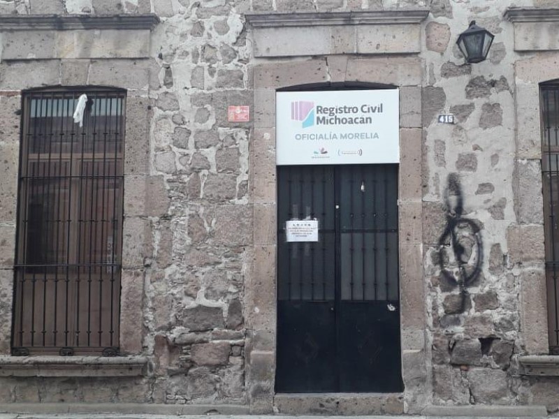 Registro Civil en Morelia atenderá de acuerdo a trámite