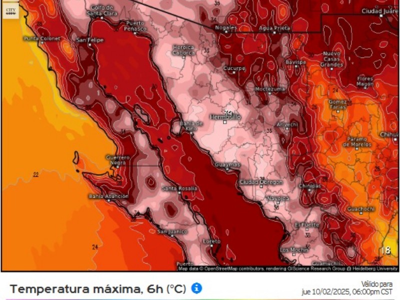 Regresan los 40 grados a Sonora