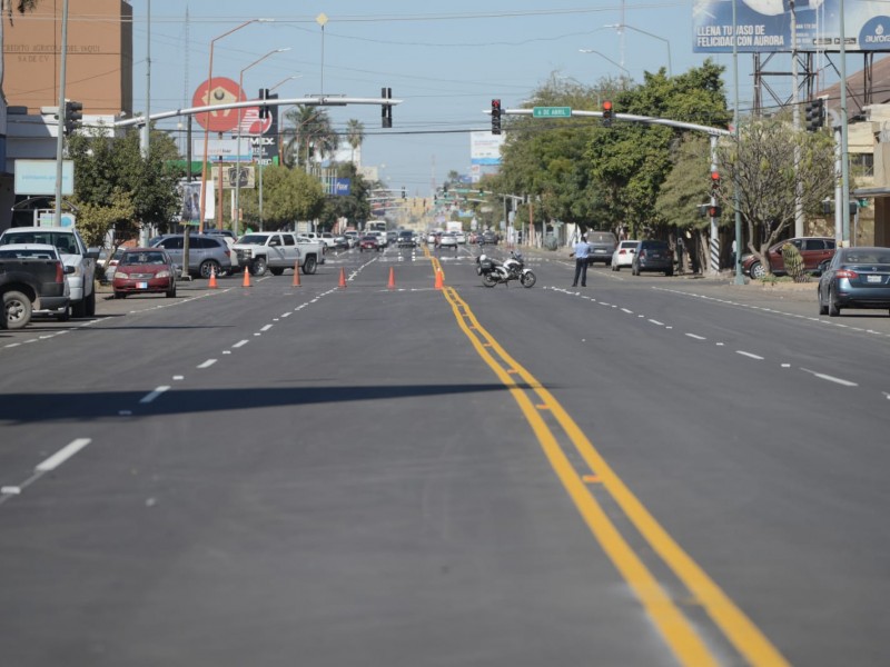 Rehabilitan calles en Obregón