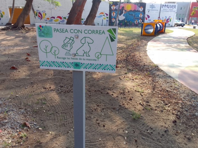 Rehabilitan parque con espacio para perros y adultos mayores