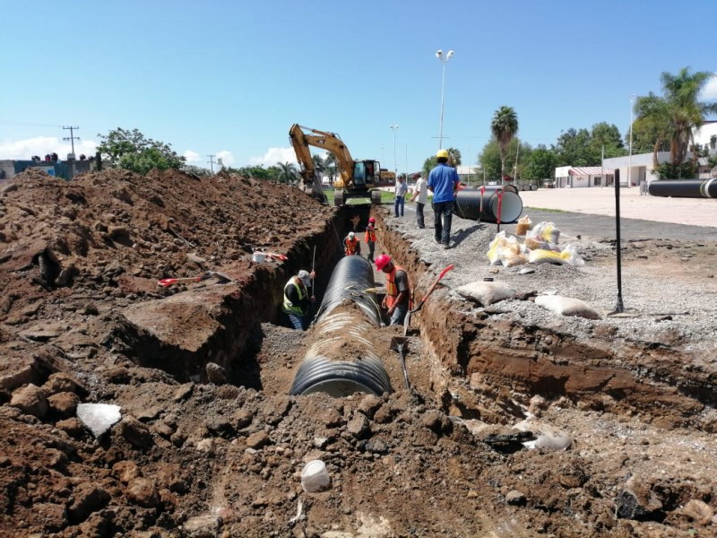 Rehabilitan red pluvial del canal del sabino