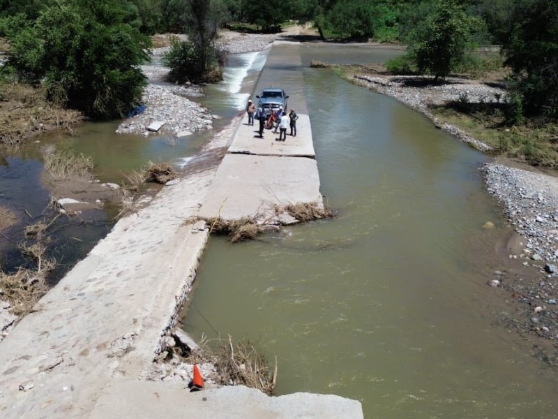 Rehabilitan vado de San Bernardo en Álamos tras daños por tormenta Lorena