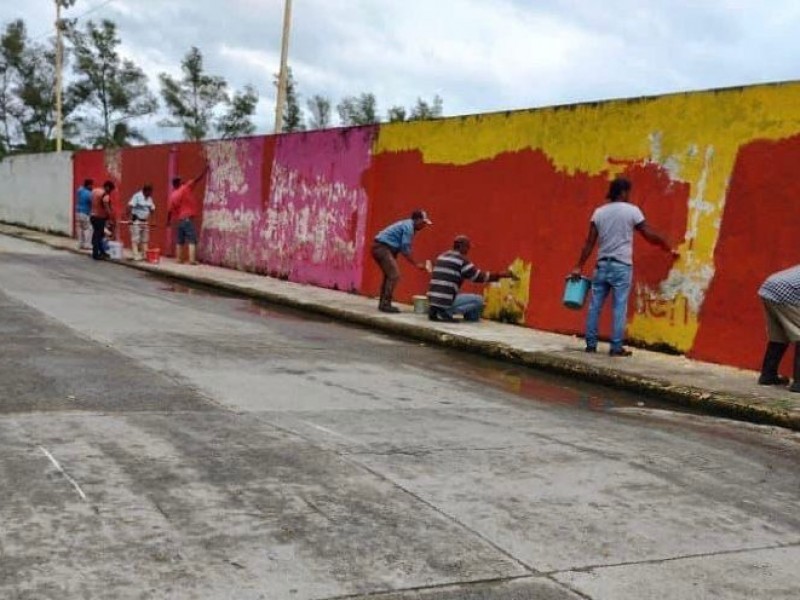 Rehabilitan zonas vandalizadas en Tamiahua