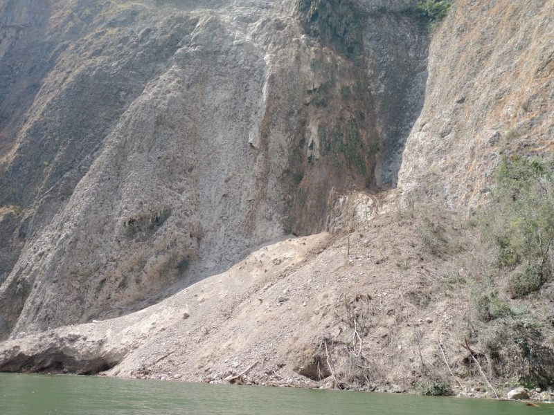 Remoción en paredes del Cañón, proceso natural que se repetirá