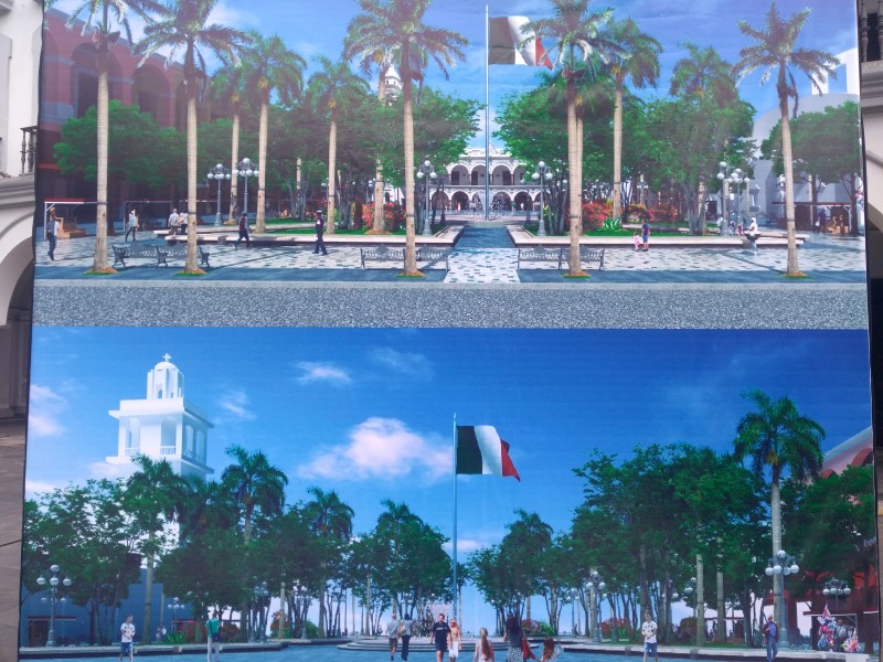 Remodelarán zócalo de Veracruz en plena temporada vacacional