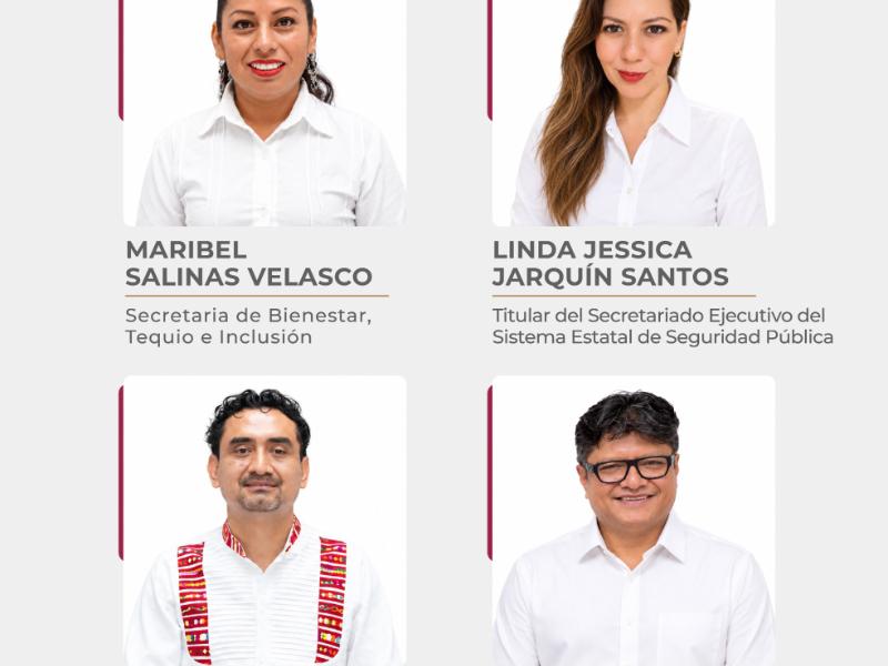 Renueva Salomón Jara cuatro cargos del gabinete tras renuncias electorales