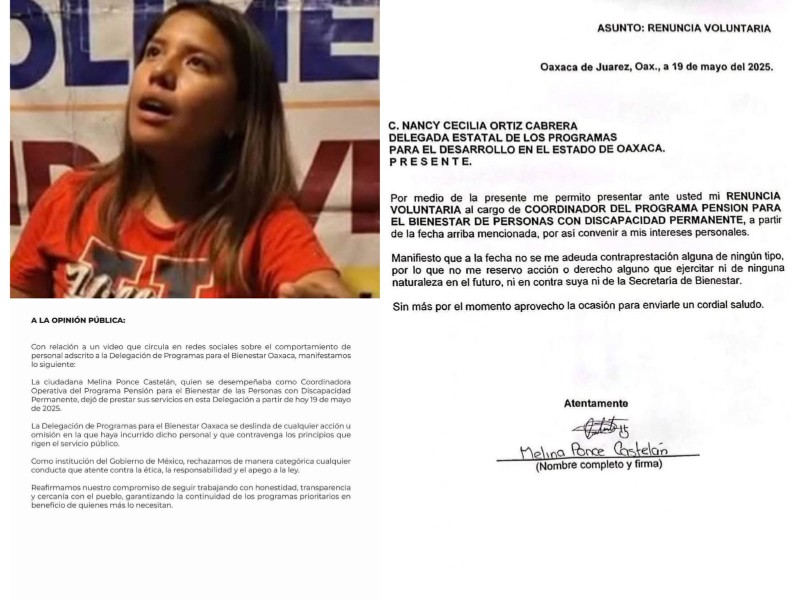 Renuncia coordinadora del Bienestar Oaxaqueña tras ser detenida por ebriedad