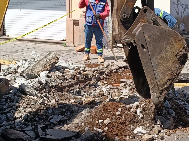 Reparaciones en Calle Morelos