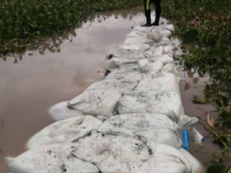 Reparan autoridades conductos del dren afectado en Abasolo