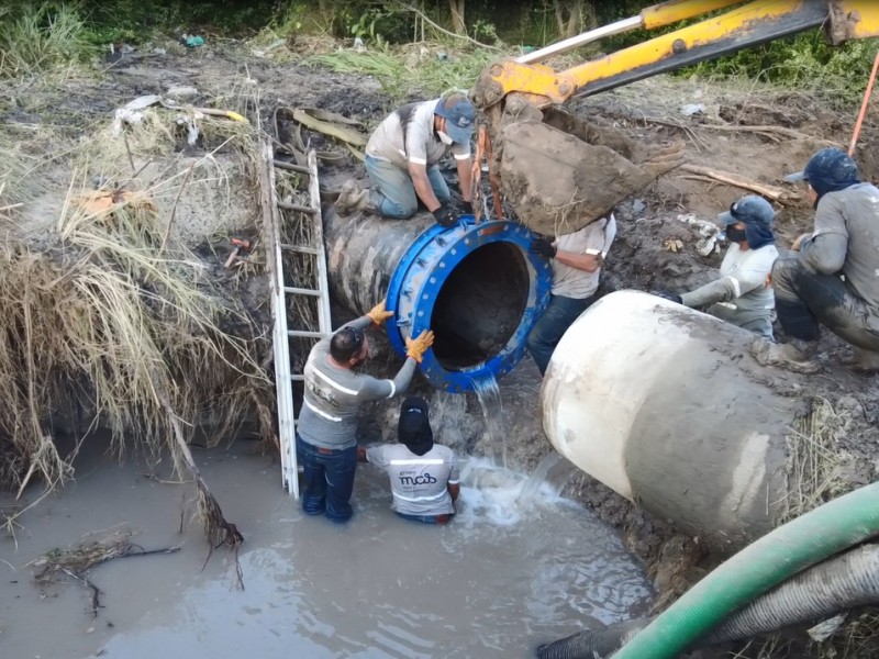 Reparan daño que mantenía sin agua potable a 49 colonias