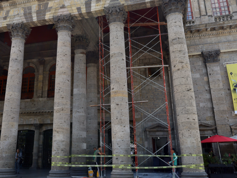 Reparan falla en estructura del Teatro Degollado