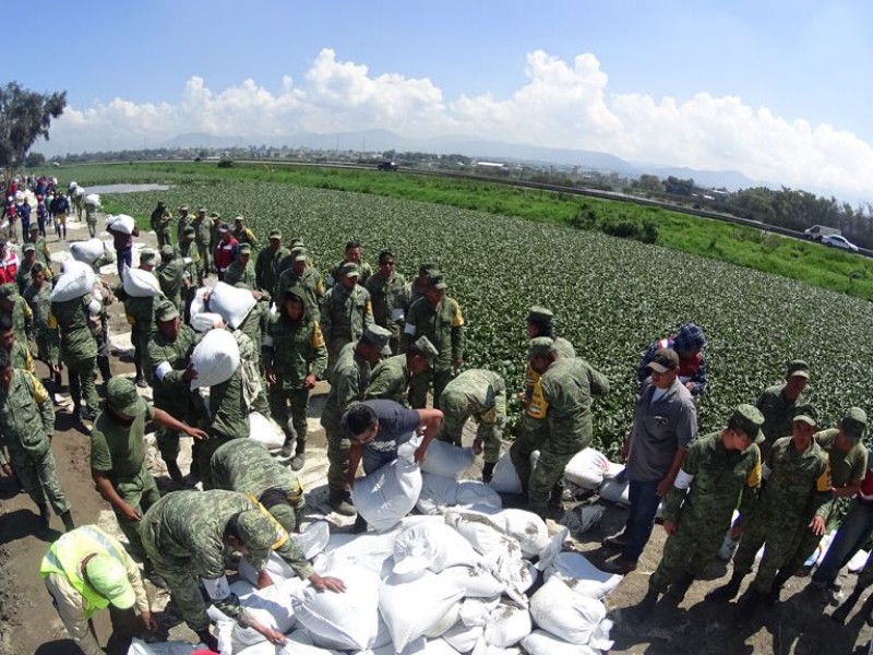 Reparan fisura del Río Lerma