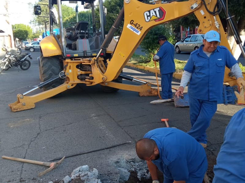 Reparan socavón formado en avenida Universidad