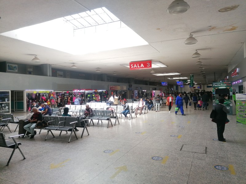 Reporta Terminal de Toluca poco aforo de personas en enero