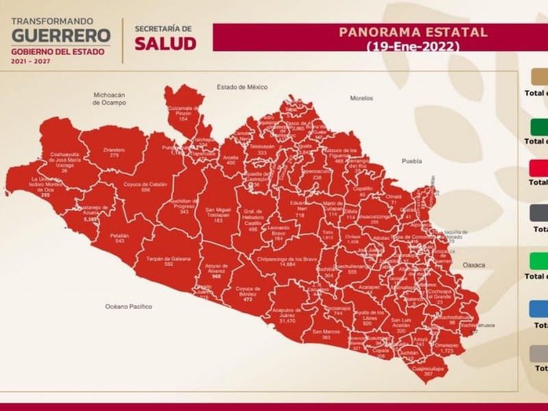 Reportan 780 nuevos contagios COVID19 en Guerrero