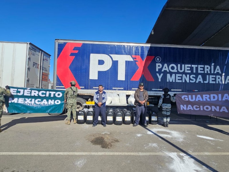 Reportan aseguramiento de 340 kilos de metanfetamina en retén Militar de Cucapah